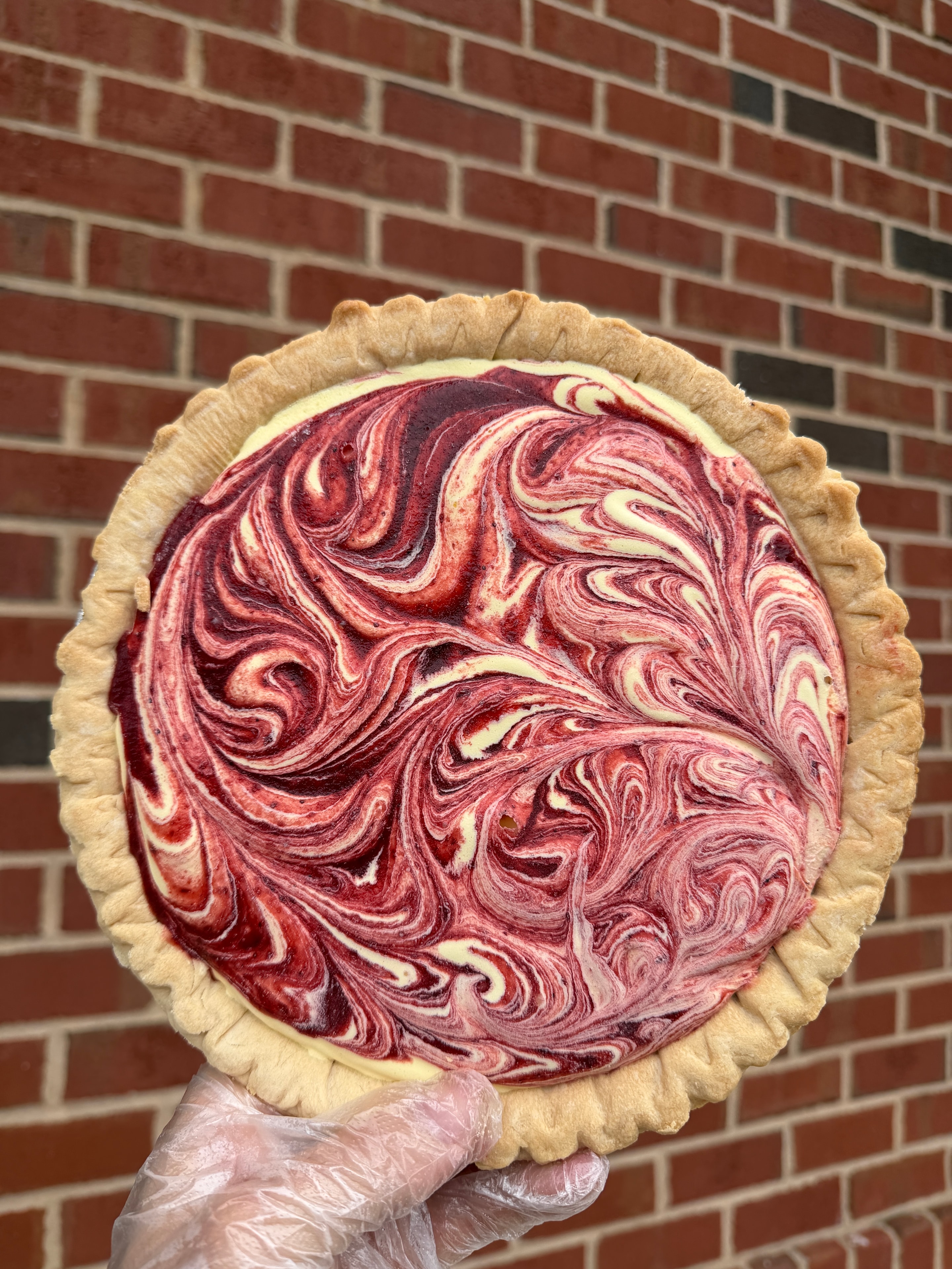 Strawberry cheesecake ice cream pie